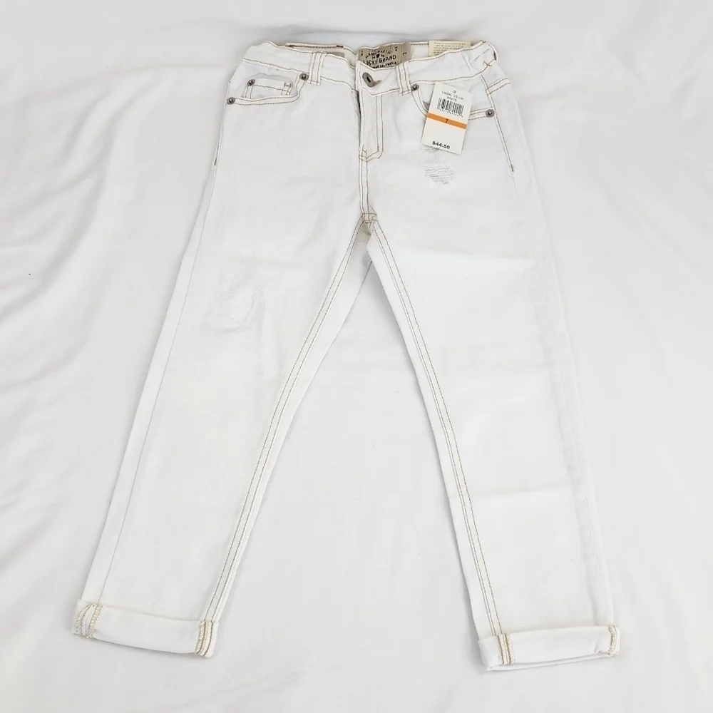 Lucky Brand Dylan Boyfriend  White Jeans Pants